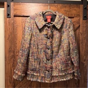 Oscar de la Renta Colorful Tweed Blazer